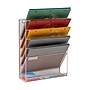 Mind Reader 5-Pocket Metal Mesh Mountable Wall File, Letter Size, Pink (MAGSTACK-PNK)~#|#~ADF46369-D5B3-4E1C-8EDB0309A85DDC52_sc7