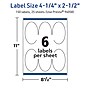 Avery TrueBlock Laser/Inkjet Oval Multipurpose Labels, 4.25" x 2.5", White, 150/Pack (94058)~#|#~ADF48DD5-843D-4EB4-89C17FB800DDB697_sc7