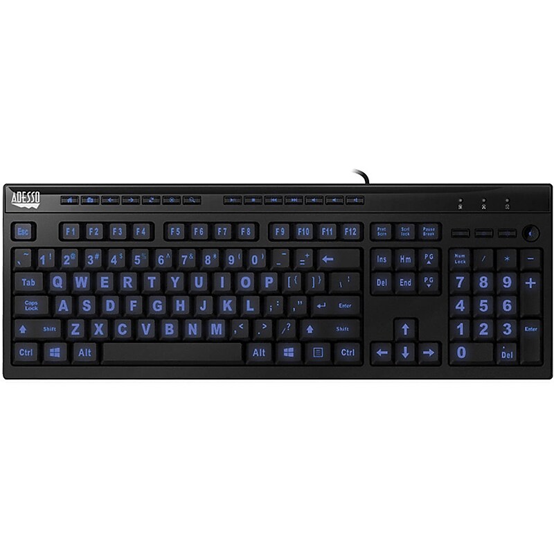 Adesso EasyTouch 130 Wired Keyboard, Black (EASYTOUCH 130) image 1