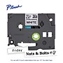 Brother P-touch Strong Adhesive Laminated Label Tape, 1/2" x 26.2', Black on White (TZeS231)~#|#~ADF67BF0-3071-4904-90F2A6ABF1D77237_sc7