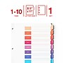 Staples Customizable Table of Contents Numeric Dividers, 10-Tabs, Multicolor (ST62965)~#|#~ADFECBAC-F546-45C3-BFC15CF733F33861_sc7