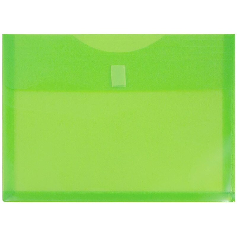 JAM Paper Premium Plastic Document File, Letter, Lime Green, 3/Pack (218V1LIX3) image 1