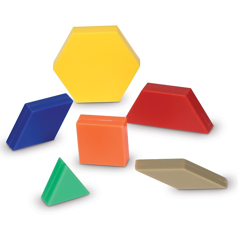 Learning Resources Pattern Blocks, Math Concepts, Set of 250 (LER0632) image 1