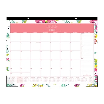 2023-2024 Blue Sky Day Designer Peyton White 17" x 22" Academic Monthly Desk Pad Calendar (107938-A24)