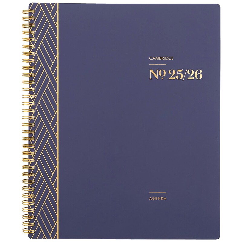 2025-2026 Cambridge WorkStyle Classic 8.5" x 11" Academic Year Weekly & Monthly Planner, Plastic Cover, Navy (1606-905A-58-26) image 1