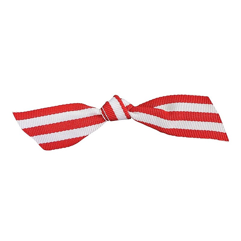 JAM Paper Grosgrain Ties, Red/White , 100/Pack (52640349311) image 1