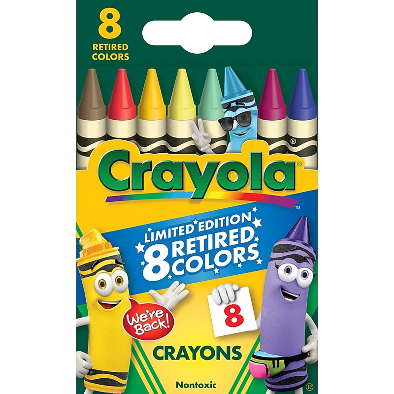 Crayola Limited Edition Retired Color Crayons, Assorted Colors, 8/Pack (52-3019) image 1