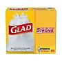 Glad Quick-Tie 13-Gallon Tall Kitchen Trash Bag, 23.75" x 28", 0.66 Mil, White, 80 Bags/Box (60034)~#|#~AE0BEDD8-8328-44CD-99252DA92994D074_sc7