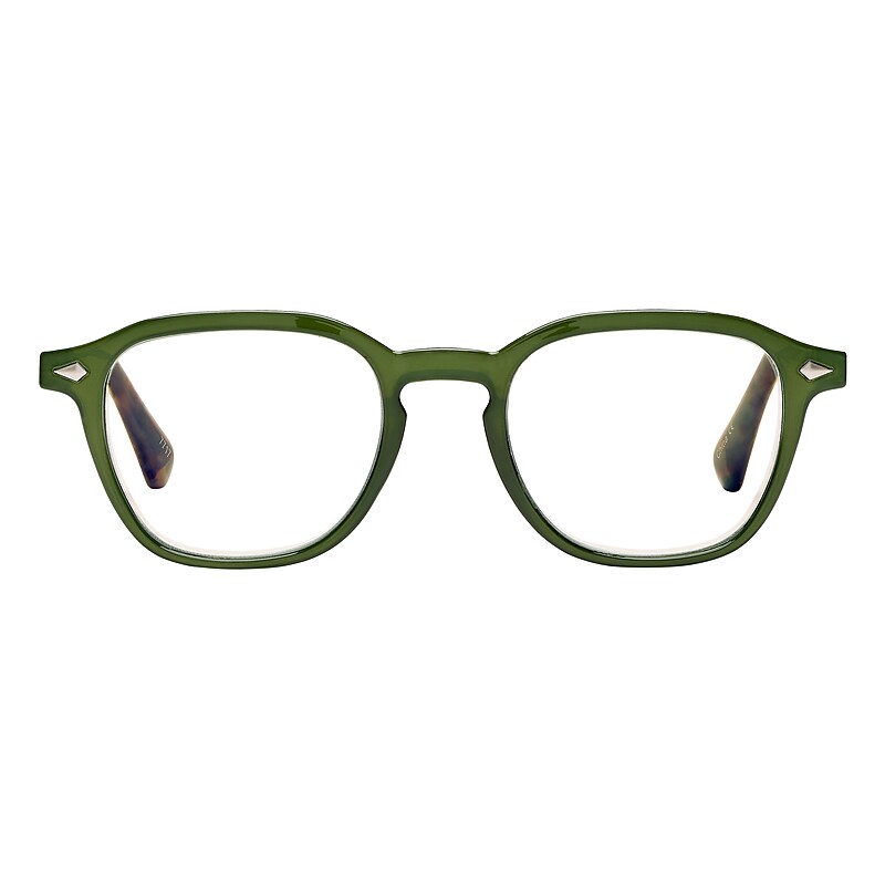 SAV Optitek Blue Light +2.50 Reading Glasses, Dark Olive (E7313) image 1
