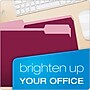 Pendaflex Two-Tone File Folders, 1/3-Cut Tab, Letter Size, Burgundy, 100/Box (152 1/3 BUR)~#|#~AE14C028-2944-47D7-837B973412A44399_sc7