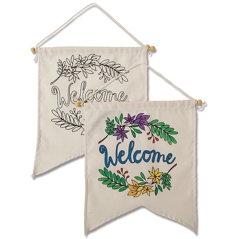 S&S Velvet Art Welcome Banner, 12/Pack (FA3458) image 1