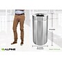 Alpine Industries Stainless Steel Trash Can with Open Lid, 50 Gallon, Silver (ALP475-50)~#|#~AE1A5E3E-EBF3-46D1-97910C54BEA20282_sc7
