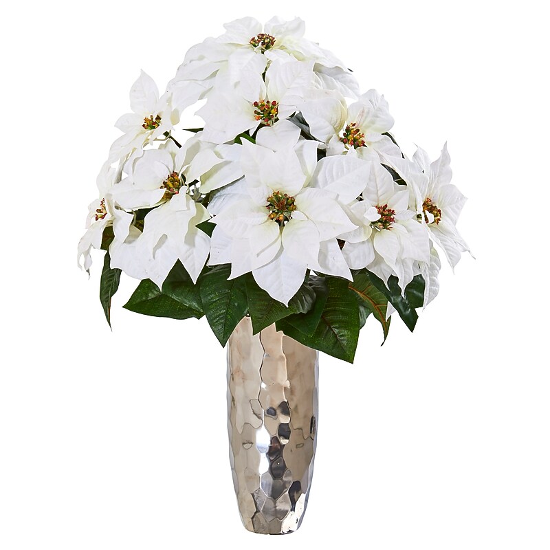 Nearly Natural Artificial Poinsettia Arrangement (A1110) image 1