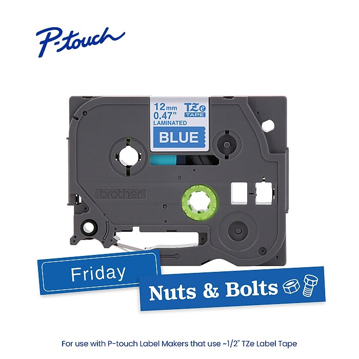 Brother P-touch Laminated Label Tape, 1/2