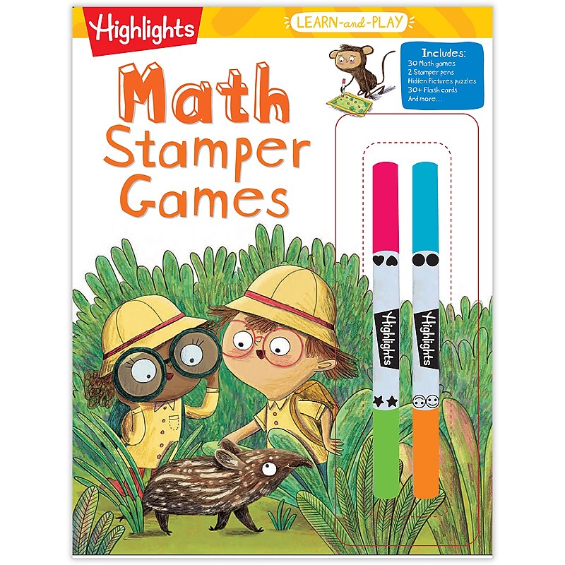 Highlights Learn-and-Play Math Stamper Games Activity Book image 1
