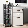 Mind Reader 4-Drawer Mobile Desk Art Supply Organizer with Wheels, Metal, Black (4OPDR-BLK)~#|#~AE3FE84D-AEFF-4B69-9567174884051EDB_sc7