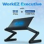 Uncaged Ergonomics WorkEZ Executive 18" x 11" Aluminum Adjustable Cooling Laptop Stand with 2 Fans & 3 USB Ports, Black (WEEFHB)~#|#~AE4421BF-2B26-4B9B-BB1A07647317C15D_sc7