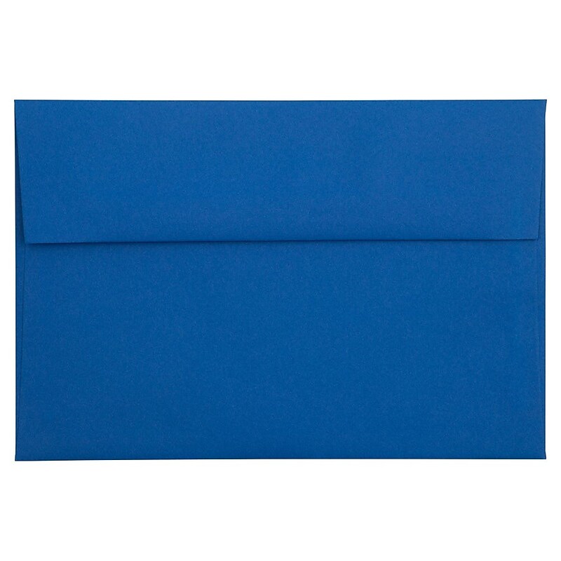 JAM Paper A8 Invitation Envelope 5 1/2" x 8 1/8", Presidential Blue, 50/Pack (563916908I) image 1