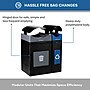 Commercial Zone Avante Series Polyethylene Dual-Stream Trash and Recycling Center, 85 Gallon, Black (787204MSA)~#|#~AE4834B4-4AC9-4893-B6483AB2B8FF290C_sc7