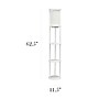 Simple Designs Etagere Organizer Storage 62.5" Floor Lamp with 2 USB Charging Ports and 1 Charging Outlet, White (LF2010-WHT)~#|#~AE4E9069-F618-4702-911DF778BA9FEF81_sc7