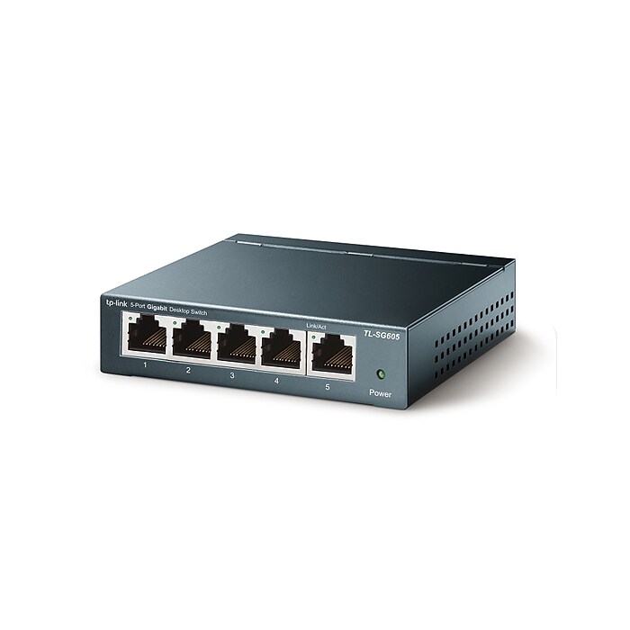 TP-Link 5-Port 10/100/1000 Mbps Unmanaged Switch, Black (TL-SG605 