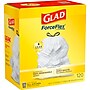 Glad ForceFlex Tall 13 Gallon Kitchen Drawstring Trash Bags, White, 120/Box (78939)~#|#~AE55B977-AAE4-4FB4-841C4796F18618EC_sc7