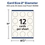 Avery Integrated Cards, 2" Dia., Matte Ivory, 600/Box (95268)~#|#~AE58AFF4-A3A1-447A-B70E5416685F56EF_sc7