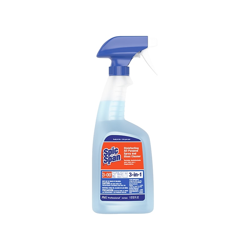 Spic & Span Disinfecting All-Purpose Spray and Glass Cleaner, Fresh Scent, 32 Fl. Oz., 8/Carton (58775) image 1