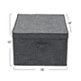 Household Essentials Extra Large Stackable Folding Fabric Storage Bin, 10" x 16"x 19", 52.64 Qt., Gray, 2/Pack (7515-1)~#|#~AE64B69F-9483-4DD6-943AB35A2A5F63D4_sc7