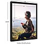Amanti Art Brushed Metallic Black Narrow 22" x 28" Polystyrene Picture Frame, Black (A42678298206)~#|#~AE6501DF-949D-47AC-98E803D09501BAA4_sc7