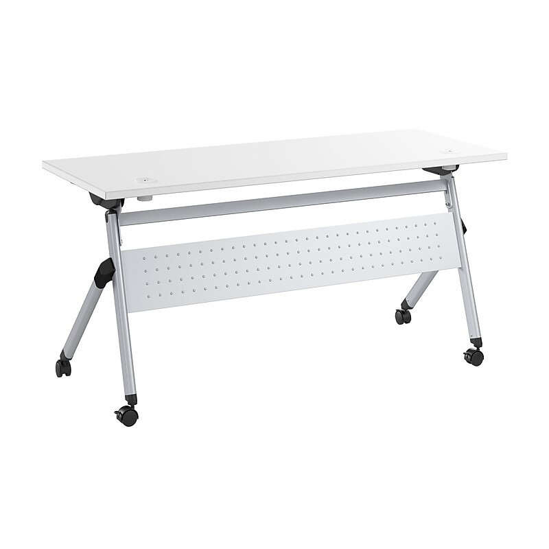 Bush Business Furniture Envision 60"W Foldable Training Room Table, White (NVS009WH) image 1