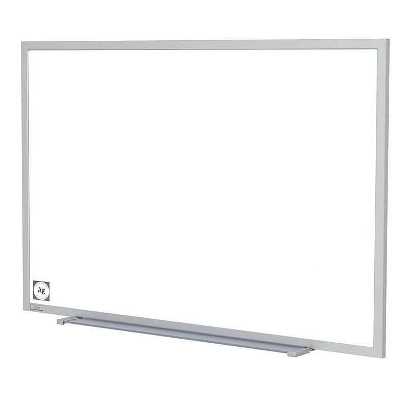 Ghent Magnetic Hygienic Porcelain Dry-Erase Whiteboard, Aluminum Frame, 4'H x 7' 4"W (M4-47-4) image 1