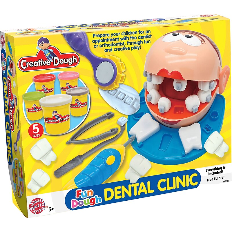 Small World Toys Creative Dough Fun Dough Activity Set: Dental Clinic, 13/Set (SWT9721301) image 1
