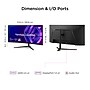 ViewSonic 34" Curved WQHD 180Hz LED AMD FreeSync Gaming Monitor, HDR10, Height Adjustable, Black (VX3418C-2K)~#|#~AE711CC2-8F06-48EB-B53FC1C3273174D7_sc7
