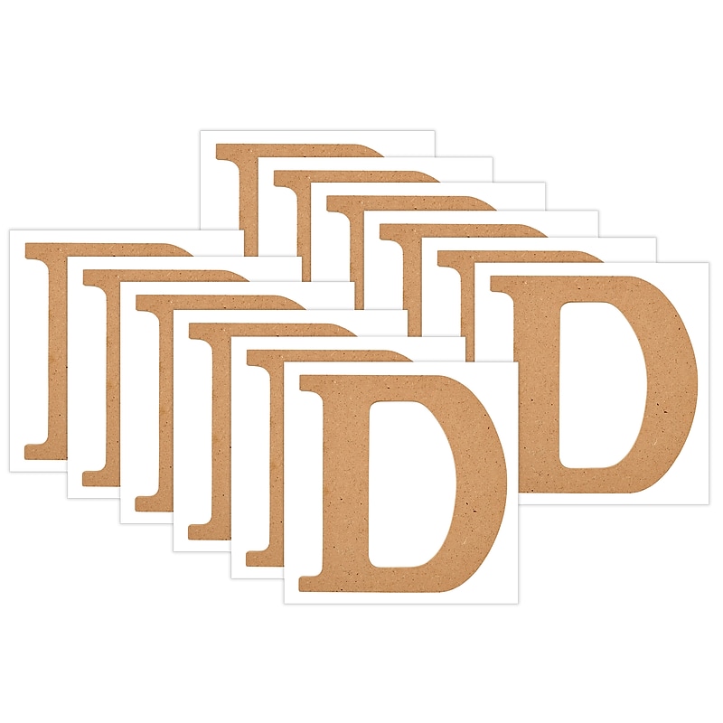 Plaid MDF Letters, 5", Brown Oxide, 12/Pack (PDE63557-12) image 1