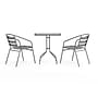 Flash Furniture Lila Glass Top Metal Table with 2 Stack Chairs, 23.75'' Square Silver (TH0731SQ017CBK2)~#|#~AE7DD649-A153-4A80-8FF482D6EDD029D4_sc7