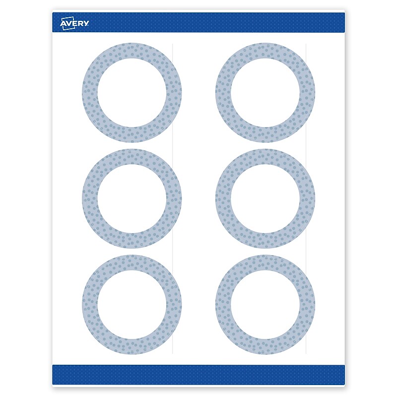 Avery Laser/Inkjet Circle Multipurpose Labels, 3" Dia., White, 60/Pack (S00F8N) image 1