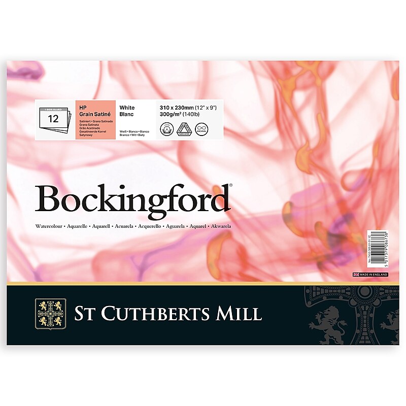 St Cuthberts Mill Bockingford 12" x 9" Watercolor Sketch Pad, 12 Sheets/Pad (STCT45330001011C) image 1