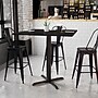 Flash Furniture Square Laminate Table Top with 33" x 33" Bar-Height Table Base, 42" x 42", Black (XUBK4242T3333B)~#|#~AE835685-82C5-4D1C-9359537F85B9644C_sc7