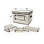 Household Essentials 38.8 Quart Serveware Storage Box with Lid, Fabric, Cream (547)~#|#~AE847F86-E0D0-4E14-A09E93F4E9005EAF_sc7
