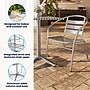 Flash Furniture Lila 23.5" Square Metal Table Set with 4 Slat Back Chairs, Aluminum (TLH24SQ017BCHR4)~#|#~AE84DF9D-08A4-4923-A0C60B12E8F1AD39_sc7