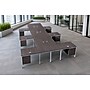 Boss Office Products Simple System 66"W L-Shaped Desk with Pedestal, Driftwood, 6/Set (SGSD023-102)~#|#~AE863E30-E463-46C3-8588BA2AD0788F38_sc7