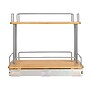 Household Essentials Bamboo and Silver Iron Two-Tier Slide-Out Organizer (HH1265B-1)~#|#~AE8771AE-3587-4F4C-A80FEABE743874A7_sc7