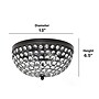 Lalia Home Crystal Glam 2 Light Ceiling LED Flush Mount, Restoration Bronze, 2/Set (LHM-2000-RZ-2PK)~#|#~AE8E9C86-3206-42AB-85406E48AF7C7AA6_sc7