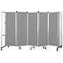 National Public Seating Robo Series 5-Panel Folding Mobile Room Divider, 72"H x 72"W, Grey Fabric (RDG6-5PT02)~#|#~AE8F67EE-504E-45FE-8D42EAFDCACB8E10_sc7