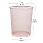 Mind Reader Metal Mesh Trash Can Without Lid, 4.4 Gallon, Pink (1CIRGA-PNK)~#|#~AEA00FA3-F7A6-4A56-9B906FABEF591E6F_sc7