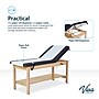 Aristo Wood Physician Adjustable Exam Table with Shelf, 2 Drawer Cabinet, Paper Cutter, Holder, 500lbs. Capacity, Black~#|#~AEA13F36-E1E0-44F2-B21DA983102BE413_sc7
