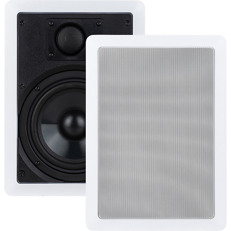 Dayton Audio Contractor Series CW65W 80W Max In-Wall Speaker Set, 2 Count, White image 1