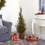 Nearly Natural Alpine Natural Look Artificial Christmas Tree in Wood Planter, 4' (T1504)~#|#~AEA2DA80-7137-40DB-B22AA718D38982F5_sc7