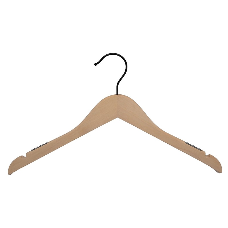 Nahanco Wood Clothes Hangers, Raw Wood, 100/Carton (21517BH) image 1
